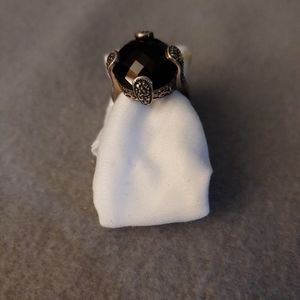 Black and silver ring